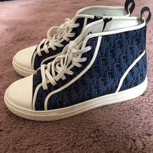 Dior high top navy canvas